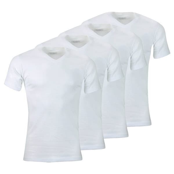Fyrpack V-ringade T-shirts för män Ecopack Athena M