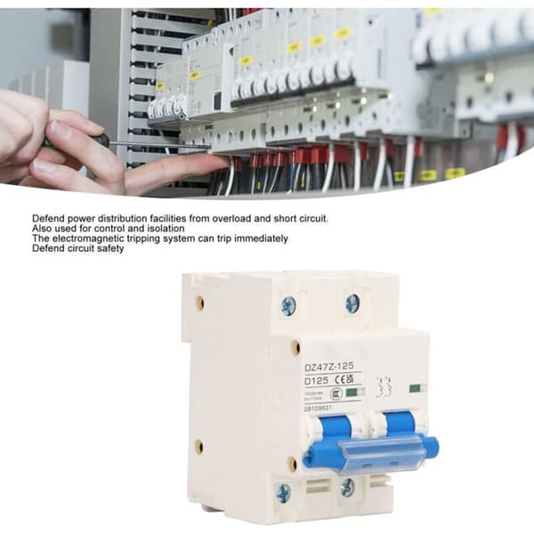 Afbryder, Miniature DC 1000V 125A Kortslutningsbeskyttelsesafbryder til PV-system (Blå)