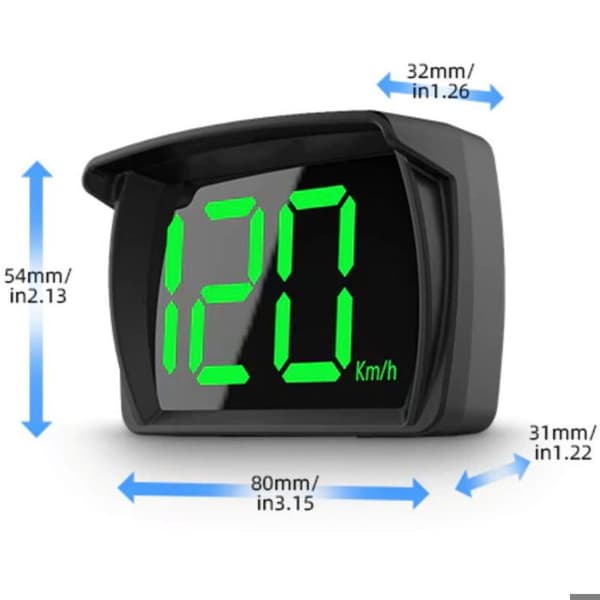 Head-Up Display (HUD) med GPS og LED Digitalt Speedometer til Biler