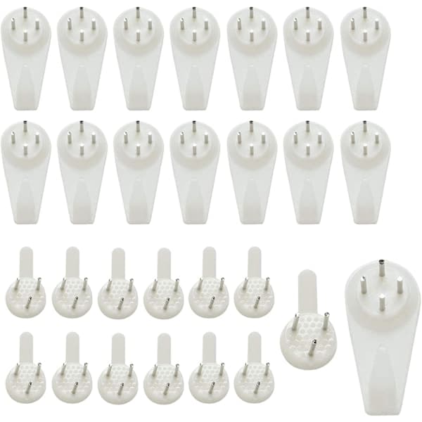 Bildhängare Utan Borrning 80-pack Väggbildkrok, Vit