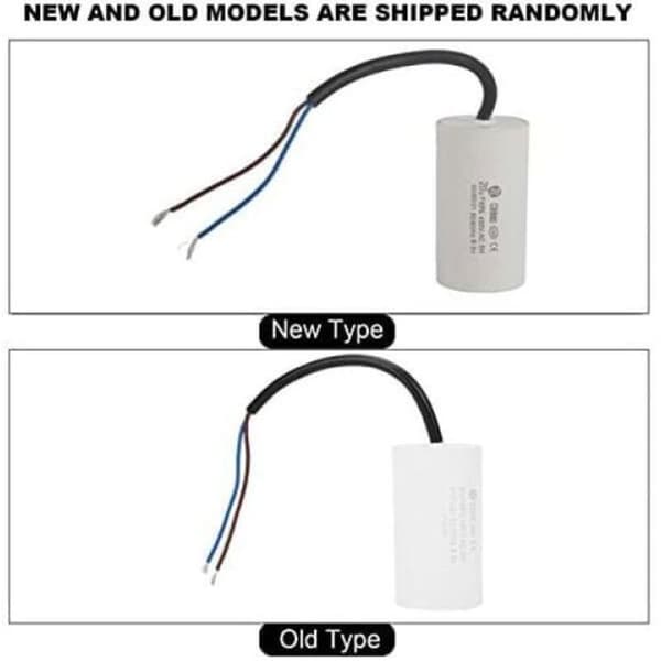 CBB60 450V 60uF Startkondensator, Mikrofarad Motorkondensator med ledning