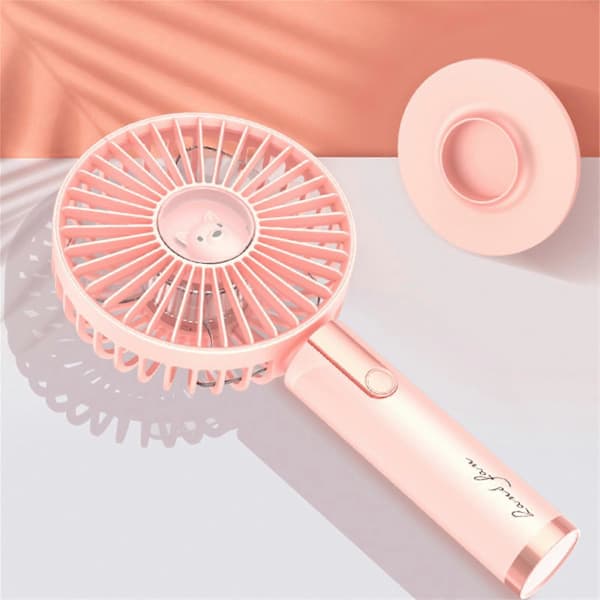 Bærbar USB-håndholdt ventilator, genopladelig mini-elektrisk ventilator - FARVE: PK