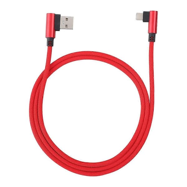 1M albue mobilspill hurtiglading USB-datakabel for iPhone/(rød)