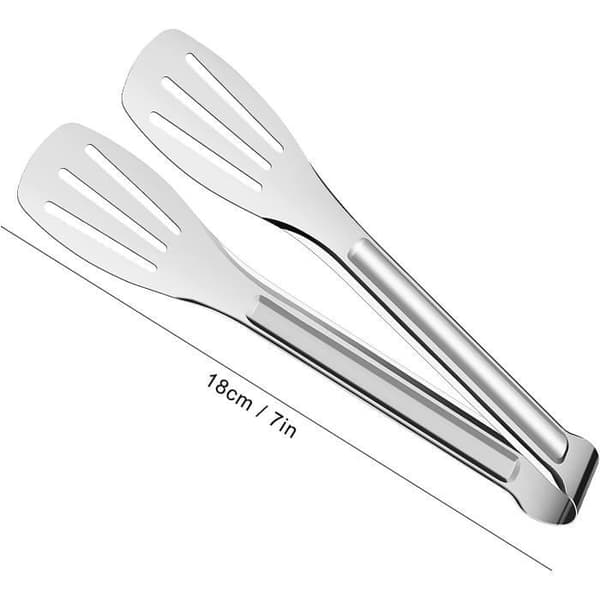 Serveringstang - Rustfritt stål - 7 tommer - 8 deler - Slitesterk - Ergonomisk