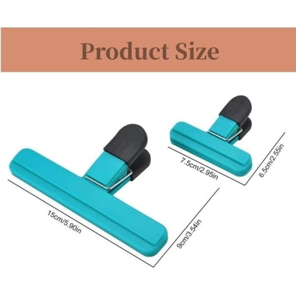 Poseklemmer - 8 stk. - Genanvendelige - Plastik - Assorterede farver