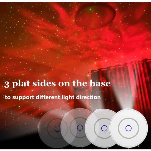 Smart WiFi LED Stjernehimmelprojektor, Galakse Nattlys med Stemmestyring og Timer, Hvit