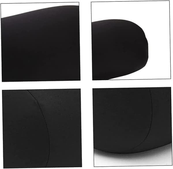 Microbead Neck Roll, Travel Pillow, Micro-Bead Pillow, Lumbar Support, Back and Head Pillow, Travel Massage, Column (Black)