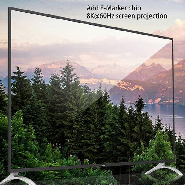 USB-C till USB-C laddningsdatakabel Typ-C PD 100W laddare 40G/bps datalinje