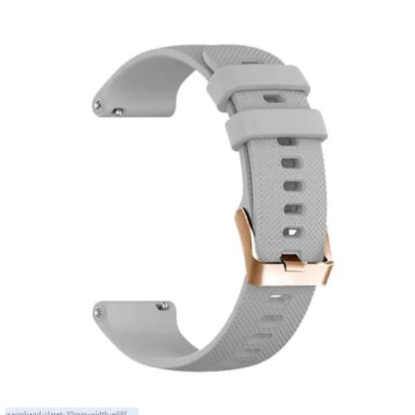 18mm 20mm armbånd til Garmin Smartwatch, erstatningsarmbånd grå 20mm bredde grå grå 20mm bredde Grey 20mm Width