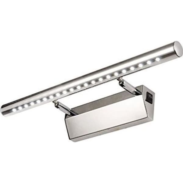 Speillys, Bildelys, Vegglampe, 5W LED med rustfri stålbryter for baderomsspeil - Hvit