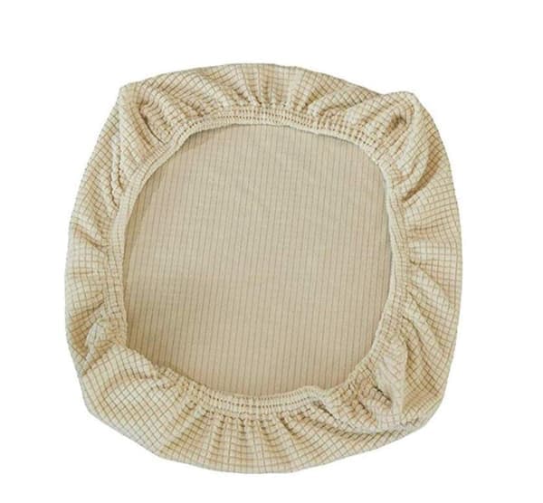 Elastiske stolovertrekk med stretch, runde spandex stolovertrekk, avtakbare, vaskbare, passer til kontorstoler, spisestoler
