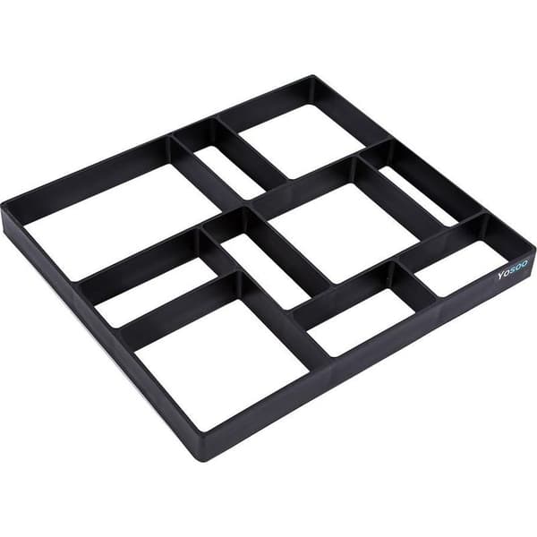Havegangsform, brolægningsform, plastskabelon til brolægning af beton, mursten, sten, te-formet form, 45 x 40 x 4 cm