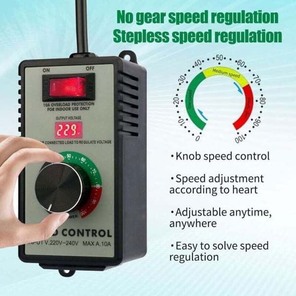 4000W 220V 10A Hastighedsregulator, Spændingsregulator til Elværktøj
