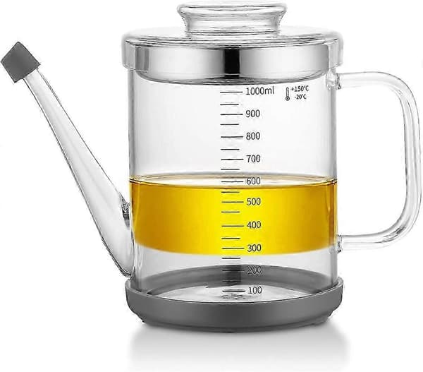 Oliedispensere Separator, Varmebestandigt Glas, med Si i Rustfrit Stål