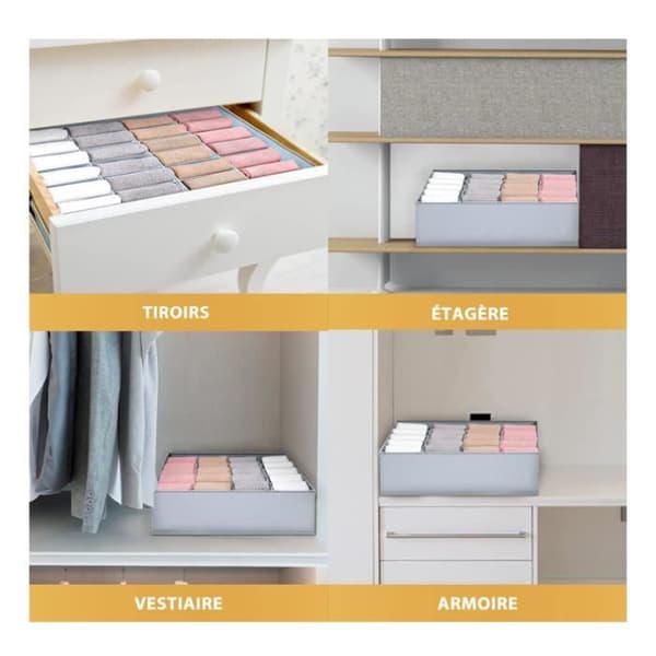 Oppbevaringsboks - Oxford-stoff - Sammenleggbar - Vaskbar - 2 stk