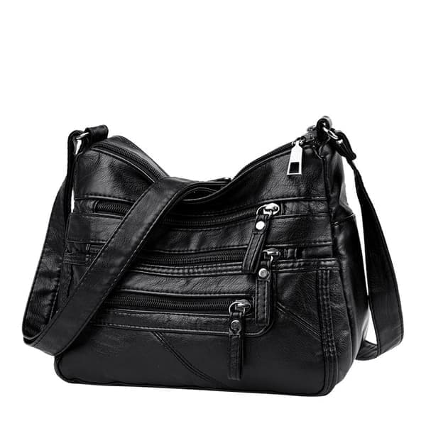 Liten damväska i PU-läder, axelväska, plånbok, crossbody-väska