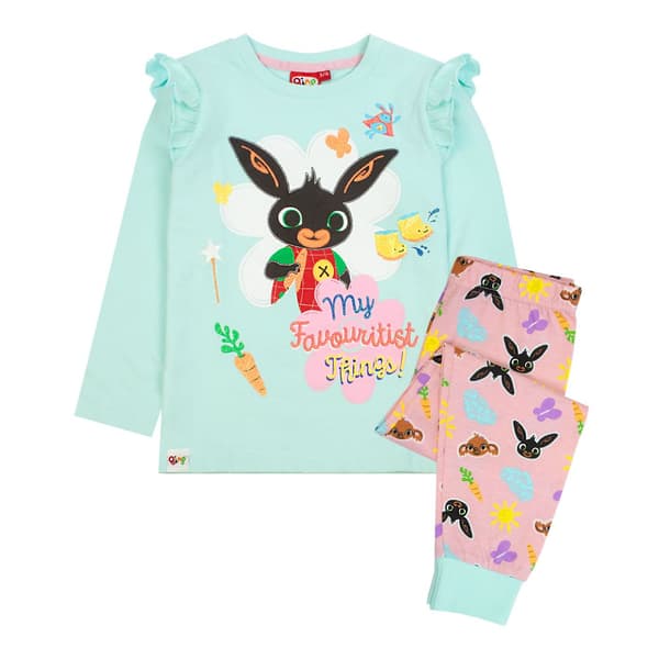 Bing Bunny Piger Karakterer Langærmet Pyjamassæt 4-5 År P Pink/Mint 4-5 År