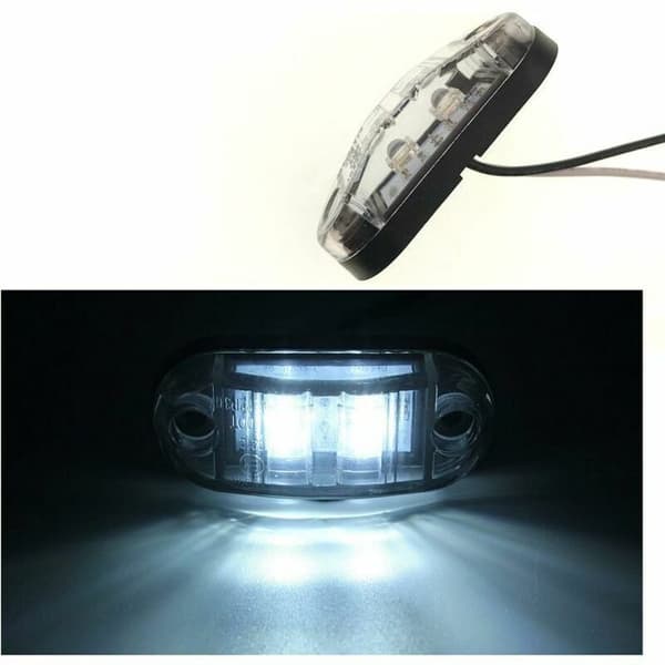 Sæt med 6 LED sidemarkeringslygter til bil, trailer, autocamper, campingvogn, cykel, motor