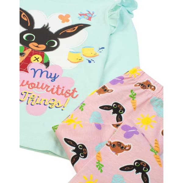 Bing Bunny Piger Karakterer Langærmet Pyjamassæt 4-5 År P Pink/Mint 4-5 År