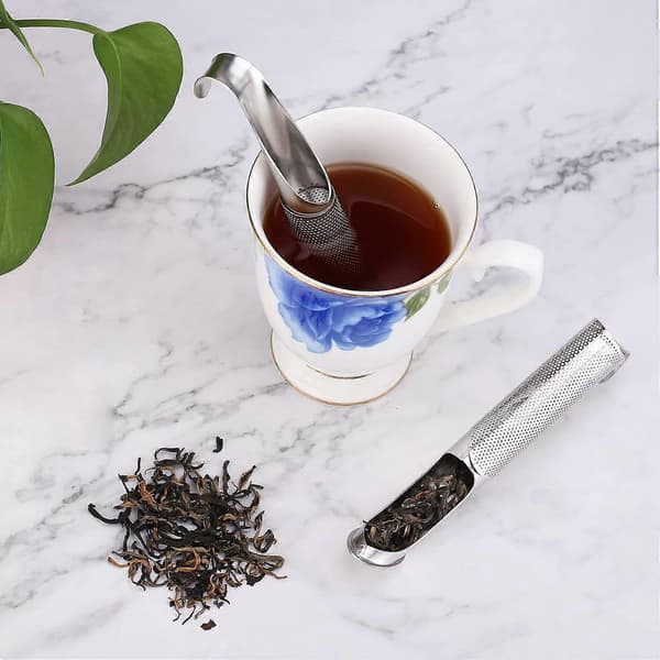 Te-infuser til løs te, 2 stk. 304 rustfrit stål te-si, te-diffuser, ekstra finmasket si til at trække løsbladste