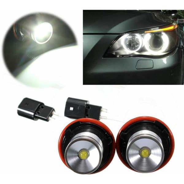 2st LED Angel Eyes Halo Ring 10W Vit Glödlampa för BMW E39 E53 E60 E63 E64 E65
