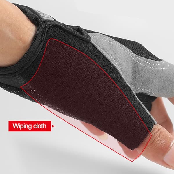 Skridsikre cykelhandsker - Mesh Halvfinger Sort - M
