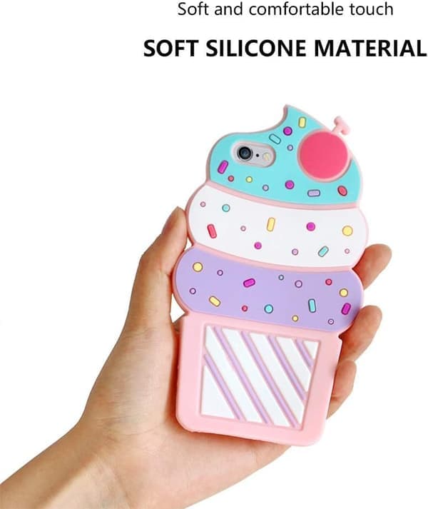 iPhone Glassstrutsmuffinsfodral – 3D Tecknad Mjuk Silikon Stötsäker – Välj Modell iPhone 6/6s