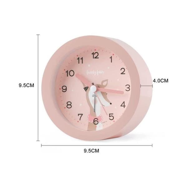 Väckarklocka - Plast - Batteridriven - 1 styck - 9,5 cm - Rosa
