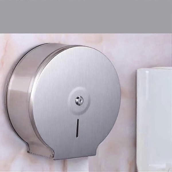 Jumbo Toiletpapirdispenser - Vægmonteret Rulleholder i Rustfrit Stål