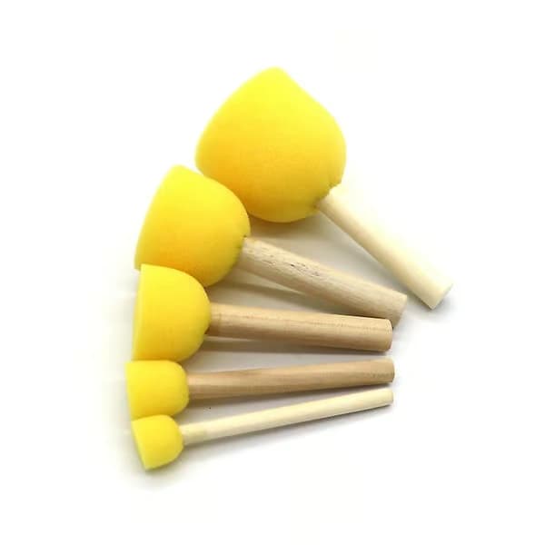 Rund svampebørstesett, håndverk keramikk DIY malingsverktøy