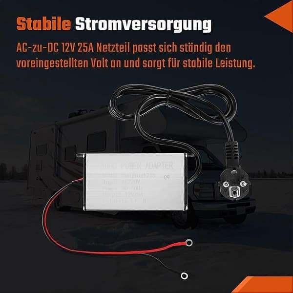 240V til 12V AC/DC strømforsyningsadapter transformer strømforsyningsadapter til 5-8 KW diesel luftvarmer til campingvogn EU-stik