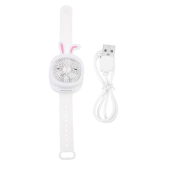 Børne tegneserie ur ventilator Bærbar ur ventilator USB ventilator med håndledsrem USB genopladelig ventilator