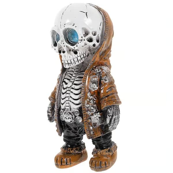 Bardekoration Skelettstaty Halloweenfest Hård Orange Prydnad 1-pack