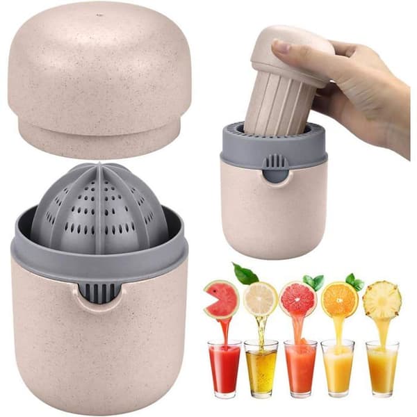 Håndholdt juicekopp i plast — rosa