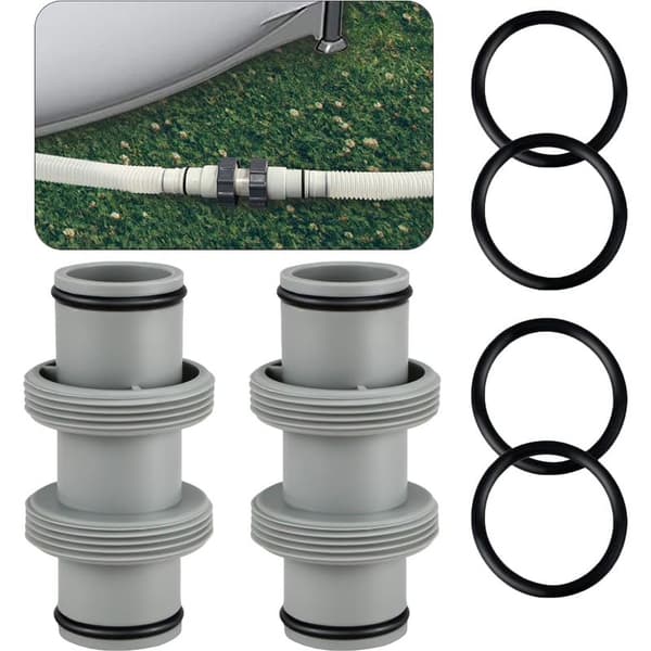 38 mm poolslangkoppling, poolpumpkoppling, poolslangkoppling för 38 mm diameter slang, poolslangadapter för Intex Coleman (2 st)