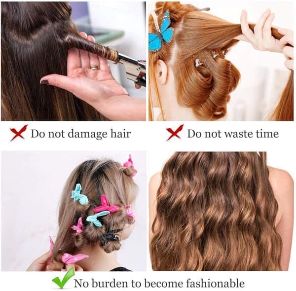 20 st Skumhårrullear, Flexibla Blå Prickar Hårfrisyrer DIY Styling Verktyg Mjuka Nattsömn Svamp Hårrullear, för Kvinnor Flickor Present