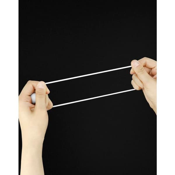 100 elastiske bungee-snore 15 cm med kugler - hvid - telte/presenninger/bannere/husholdning