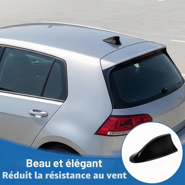Bil Hajfinne Antenne - 1 Stykke - Sort ABS - Forbedrer Radiosignal - Universal til Sedan