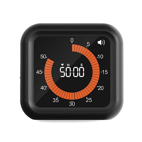 Visuel Timer - Genopladelig Timer med Magnet & Stativ, Justerbar Lydstyrke
