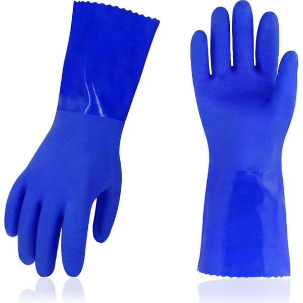 2-pack polyesterarbetshandskar med halkfri PVC-beläggning, unisex (PVC4010)