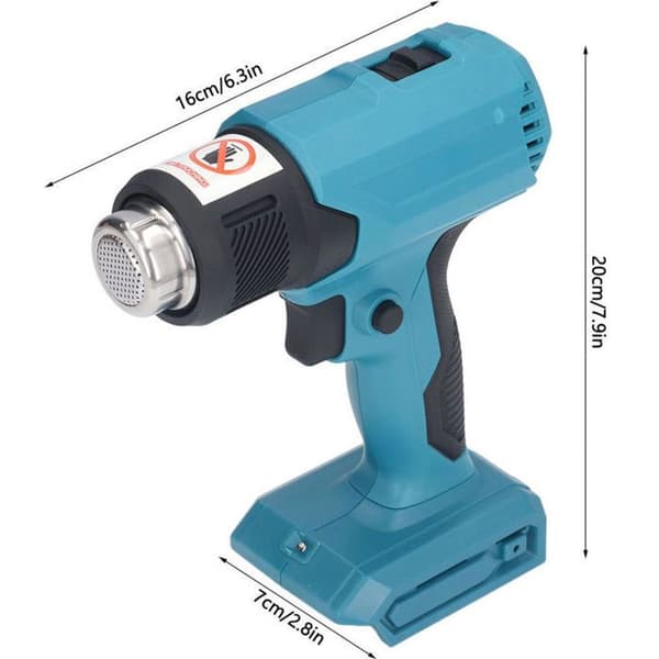 3-nopeuksinen johdoton kuumailmapistooli muovihitsaukseen