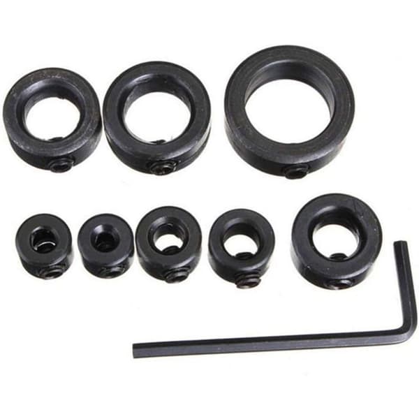 Borestop - 8 dele, 3-16 mm, med unbrakonøgle - Velegnet til boremaskiner, borepositionering