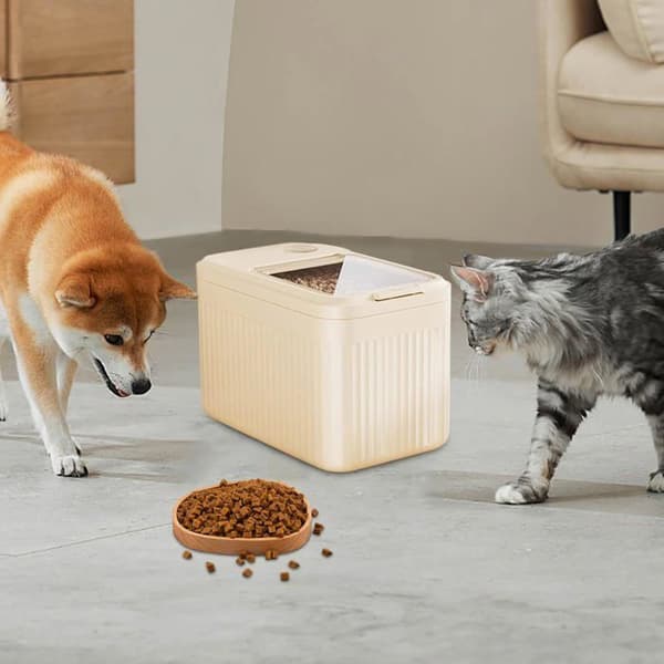 Generisk lufttæt opbevaringsboks til katte og små dyr, plastik, til hunde, katte, godbidder, foderbeholder