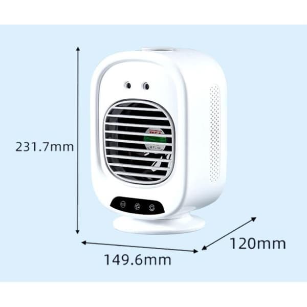 Mini bærbar aircondition - FOCLATUNER - Mini USB - 2-i-1 forstøverventilator - USB genopladelig - Stille 36 dB