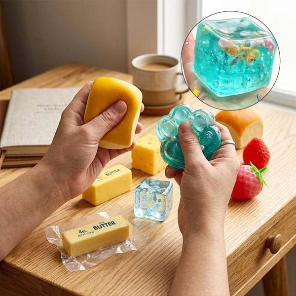 Squishy Fun Box – 8-delad mystisk blindlåda för barn och vuxna – A+B