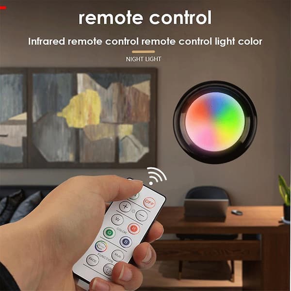 LED skabsbelysning RGB trådløse pucklys under skabsbelysning 16 farver sort 6 lysstyring