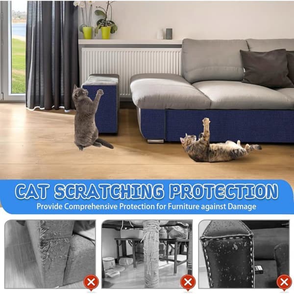Selvklebende klorematte til katt 300x40x0.4cm Klorematte Sofabeskytter Katte-antiklor (Blå)