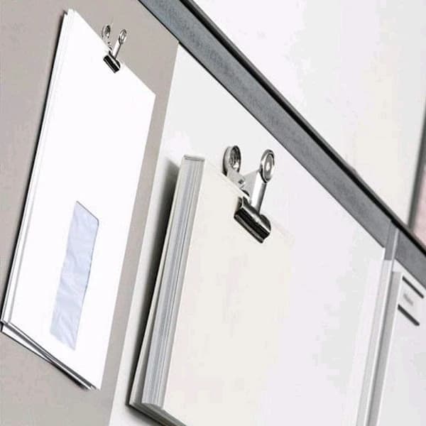 10-pack Bulldogklämma / Stålklämma med Magnet, Silver, M Silver Silver m