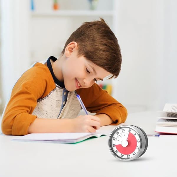 Visuel Timer Mekanisk 60 Minutters Nedtælling Køkken med Magnetisk Fod til Børn