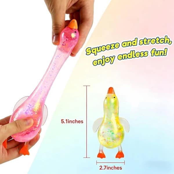 Squishy Glitter Andedyr Stressbolde Stressaflastende Sensorisk Legetøj Påskekurvfyld